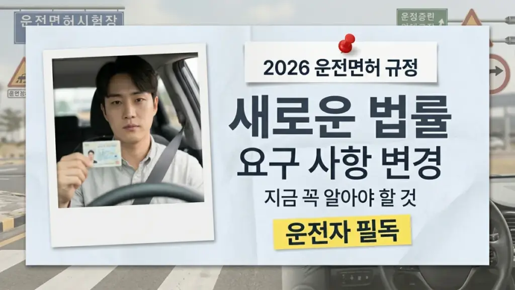 년 운전면허 새로운 규정2026